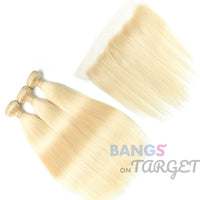 613 Honey Color 3 Bundles With Frontal Brazilian-Straight - Bangsontarget