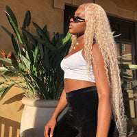 13x6 Lace Frontal Wig with baby hair Deep Wave 613 Brazilian Human Hair for ladies - Bangsontarget