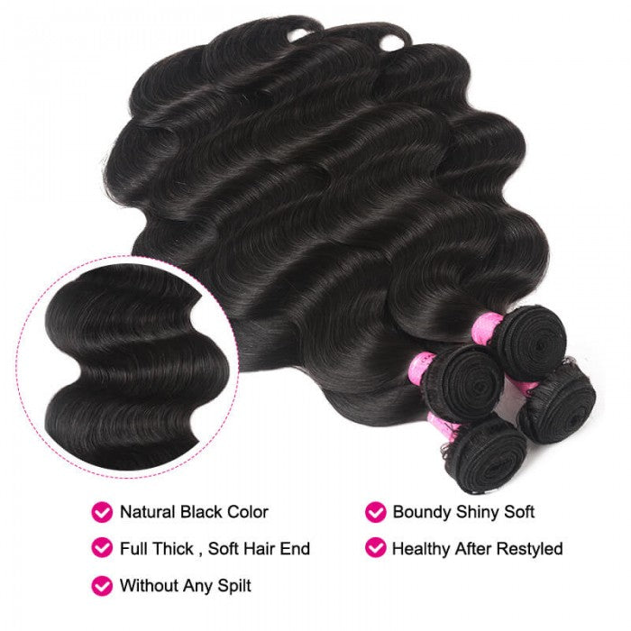 Hair Icenu Series Hair 4Pcs/pack Peruvian Body Wave Virgin Human Hair - Bangsontarget