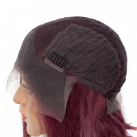 burgundy 99J Lace Front Straight Wig Brazilian Virgin Human Hair - Bangsontarget