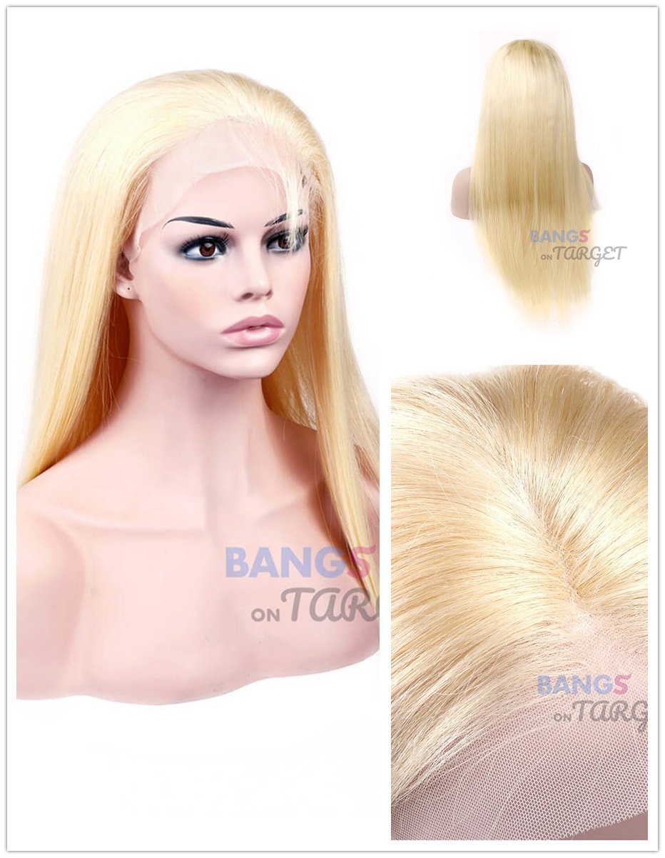 13x6 Brazilian Virgin Hair Lace Front Wig 613 Honey Blonde Color - Bangsontarget