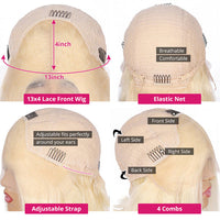 613 Lace Front Straight Malaysian Human Hair Wigs for Women 150% density - Bangsontarget