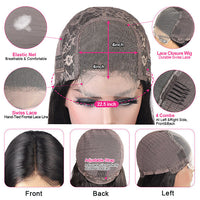99J Burgundy Straight Wigs 4*4 Brazilian Virgin Human Hair - Bangsontarget