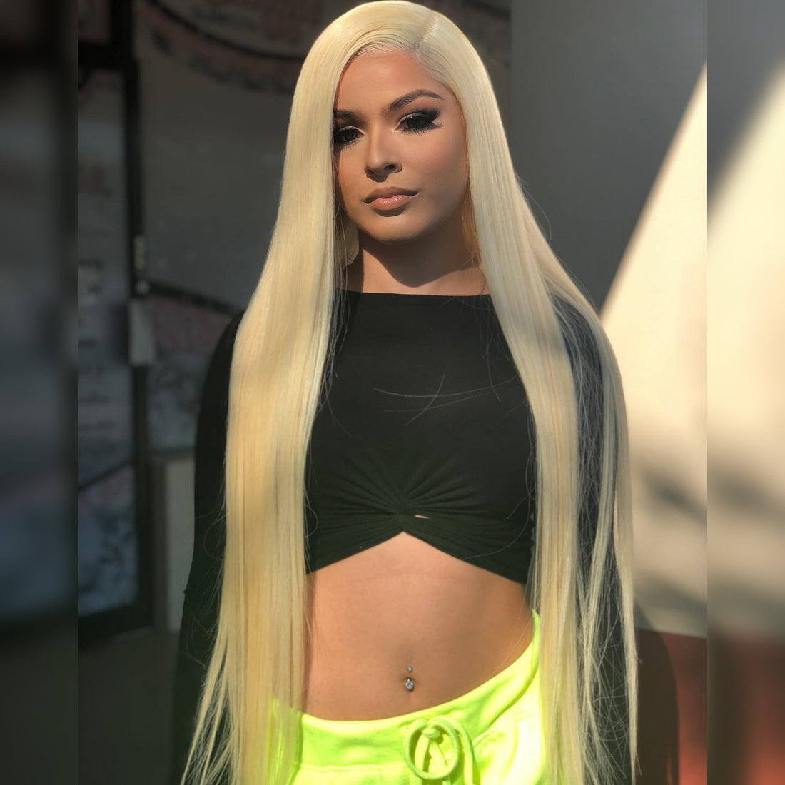 13x4 Lace Front Wigs Straight European Hair 613 Blonde - Bangsontarget