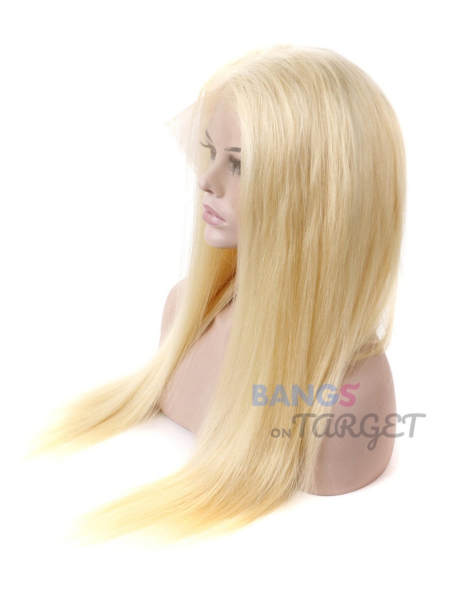 13x6 Brazilian Virgin Hair Lace Front Wig 613 Honey Blonde Color - Bangsontarget