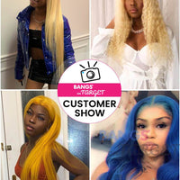 13x6 Brazilian Virgin Hair Lace Front Wig 613 Honey Blonde Color - Bangsontarget