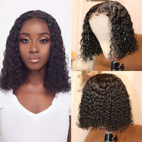 Kinky Curly 13x6 Lace Closure Bob Wig - Bangsontarget