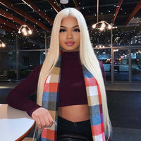 13x6 Brazilian Virgin Hair Lace Front Wig 613 Honey Blonde Color - Bangsontarget