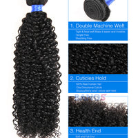 3 Bundles With Frontal Brazilian Virgin Hair-Kinky Curly - Bangsontarget