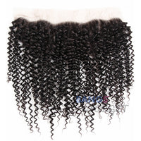 3 Bundles With Frontal Brazilian Virgin Hair-Kinky Curly - Bangsontarget