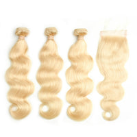 #613 Hair 3 Bundles With Closure-Body Wave - Bangsontarget