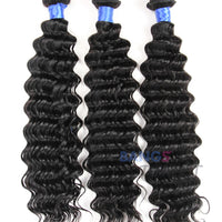 Brazilian Virgin Hair 3 Bundles With Closure Deep Wave - Bangsontarget