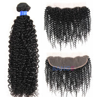 4 Bundles With Frontal-Kinky Curly - Bangsontarget