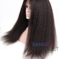 Indian Virgin Hair 13x6 Lace Frontal Wigs Kinky Straight Density 180% - Bangsontarget