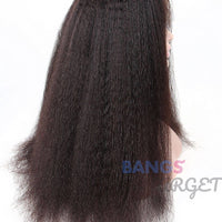 Indian Virgin Hair 13x6 Lace Frontal Wigs Kinky Straight Density 180% - Bangsontarget