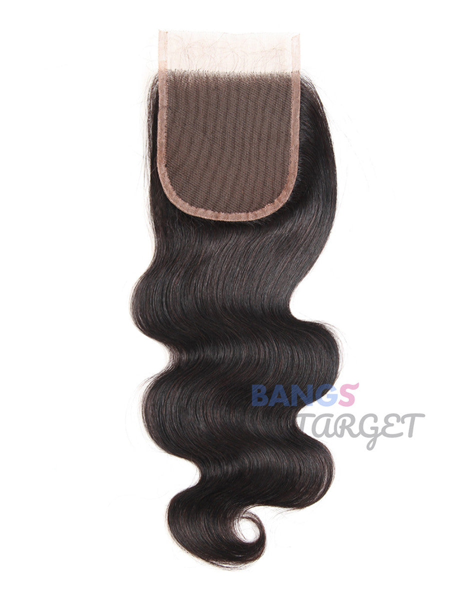 Brazilian Virgin Hair 3 Bundles With Closure Body Wave - Bangsontarget
