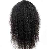 Indian Virgin Hair  Kinky Curly Lace Front Wig 13x4 Hand Tied 150% Density