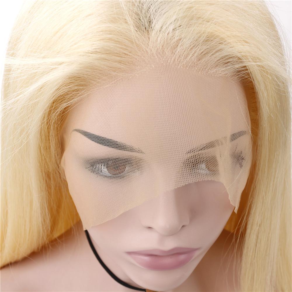 13x4 Lace Front Wigs Straight European Hair 613 Blonde - Bangsontarget