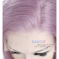 Purple Color Straight Lace Front Wigs - Bangsontarget