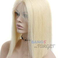 Brazilian Virgin Hair 613 Blonde Short BOB 13x6 Lace Front Wigs - Bangsontarget