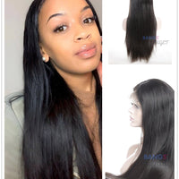 Malaysian Virgin Hair 13x6 Lace Front Human Hair Wigs Straight - Bangsontarget