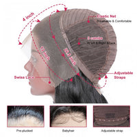 Reddish Brown Body Wave Human Hair 13*4 Lace Front Wig - Bangsontarget