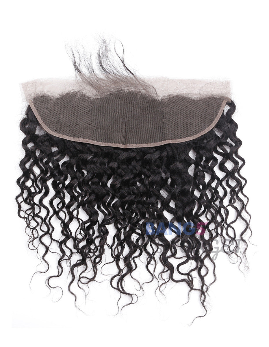 3 Bundles With Frontal Brazilian Virgin Hair-Water Wave - Bangsontarget
