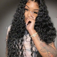 4x4 Lace Closure Water Wave Human Hair Wigs - Bangsontarget