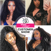 Brazilian Virgin Hair 13x6 Lace Frontal Wigs-Kinky Curly - Bangsontarget