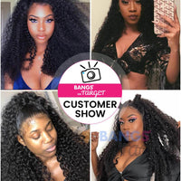 Peruvian Virgin Hair 13x6 Lace Frontal Wigs-Kinky Curly - Bangsontarget