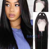 Malaysian Virgin Hair 13x6 Lace Frontal Wigs Straight - Bangsontarget