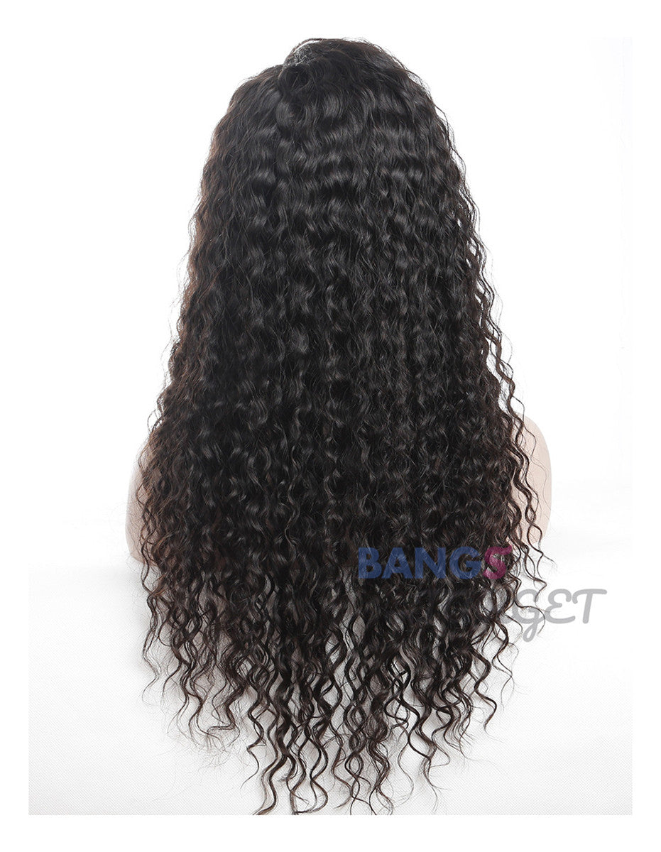 Brazilian Virgin Hair 13x6 Lace Frontal Wigs Water Wave - Bangsontarget