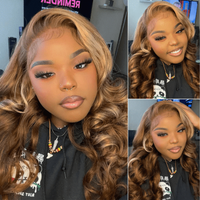 13*4 Lace Front Wigs Honey Blonde Wig Body Wave