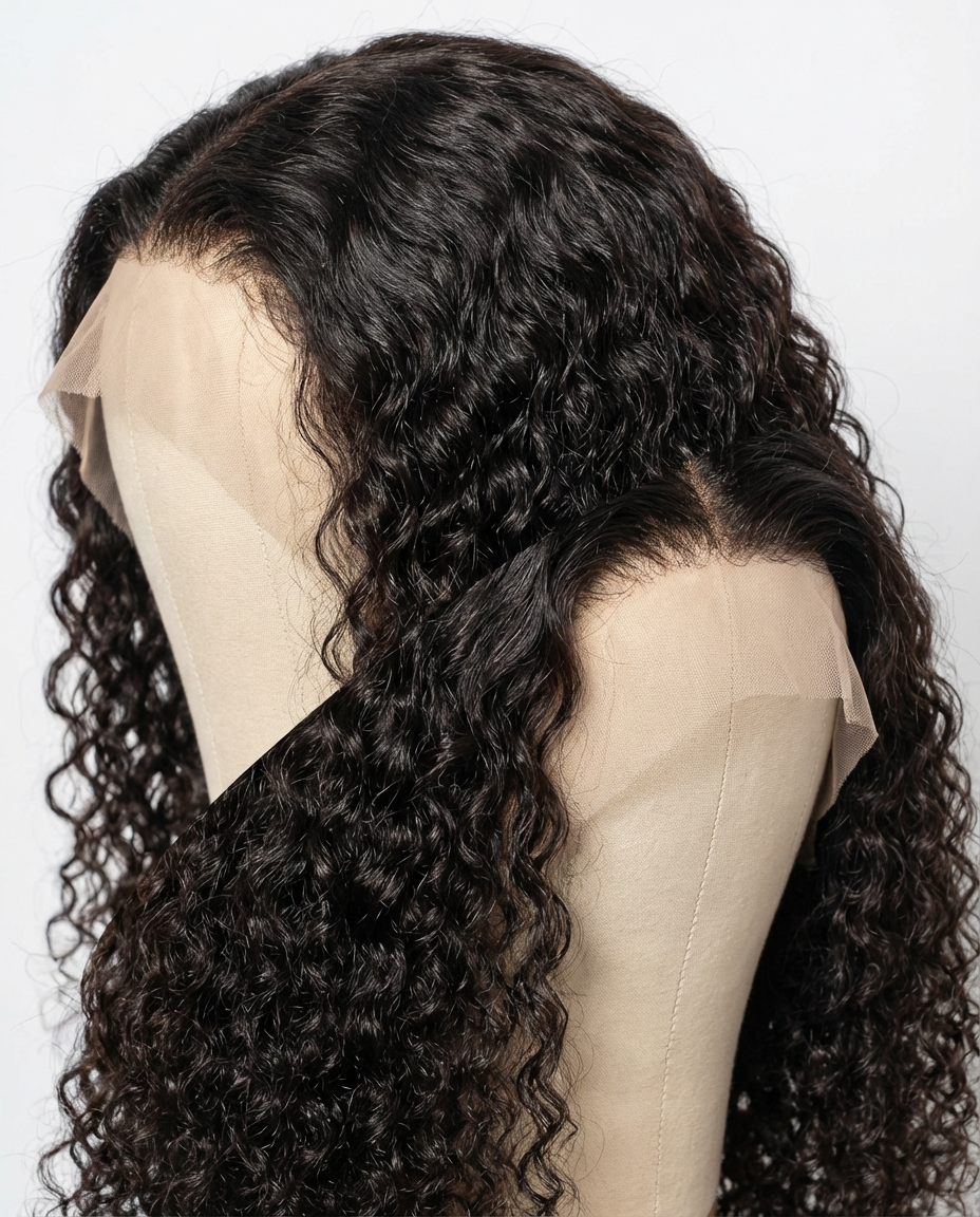 Raw Burmese Curly Lace Front Wig Human Hair | 13x4 HD Transparent Lace | Glueless | Pre-Plucked | 180% Density | Natural 3C Curl Pattern