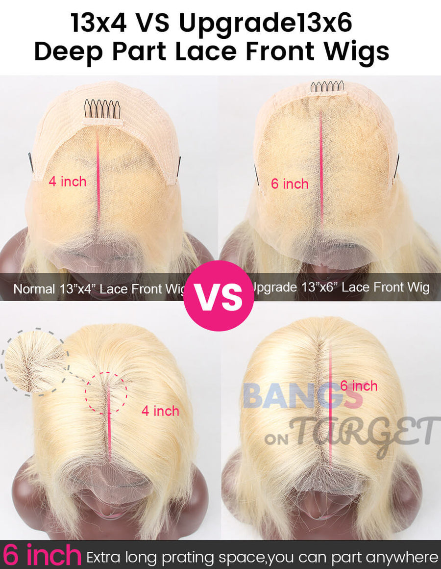Brazilian Human Hair 13x6 Lace Front Wigs 613 Blonde - Bangsontarget