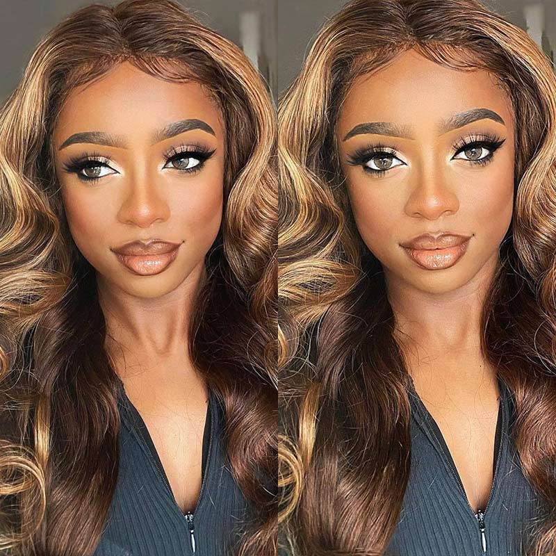 13*4 Lace Front Wigs Honey Blonde Wig Body Wave