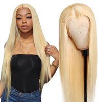 613 Lace Front Straight Malaysian Human Hair Wigs for Women 150% density - Bangsontarget