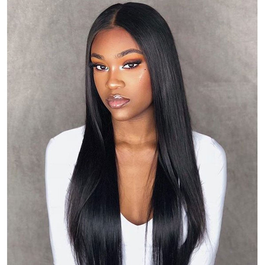 Brazilian Virgin Hair 13x6 Lace Front Human Hair Wigs Straight - Bangsontarget