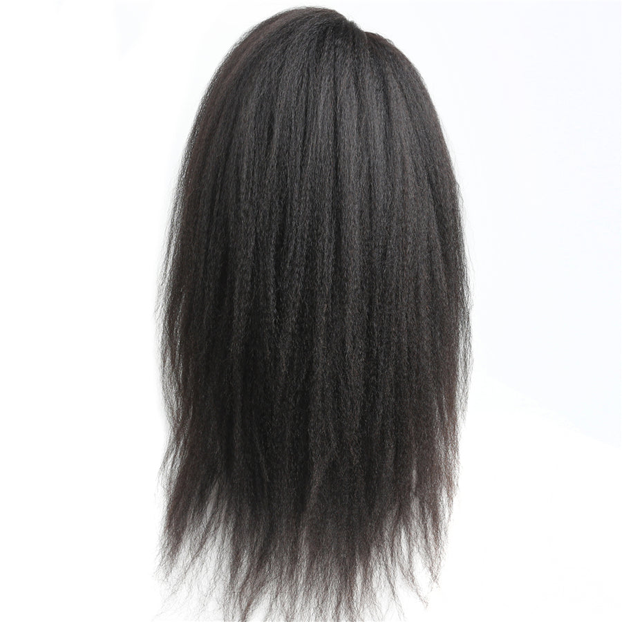 13x6 Lace Frontal Wig Kinky Straight Human Hair Wig with Baby Hair 150% Density