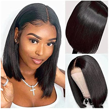 HC hair Stright BOB Wig 5x1 Lace Front Human Hair Wigs 150% Density
