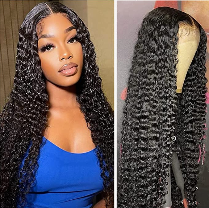 HC hair Deep Wave Wig 13x6 Lace Front Human Hair Wigs