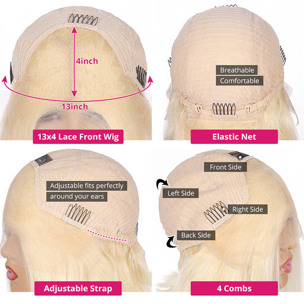 613 Lace Front Straight Malaysian Human Hair Wigs for Women 150% density - Bangsontarget
