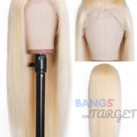 613 13x6 Lace Straight Human Hair With Baby Hair For Black Women Blonde Color - Bangsontarget