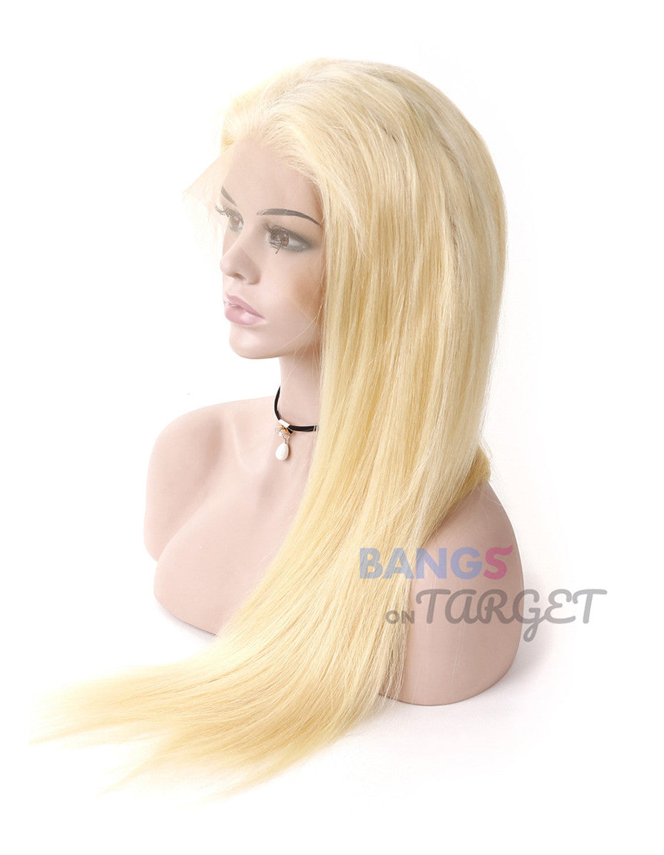 13x4 Lace Wigs 613 blonde Straight Human Hair With Baby Hair Malaysian Virgin Hair - Bangsontarget