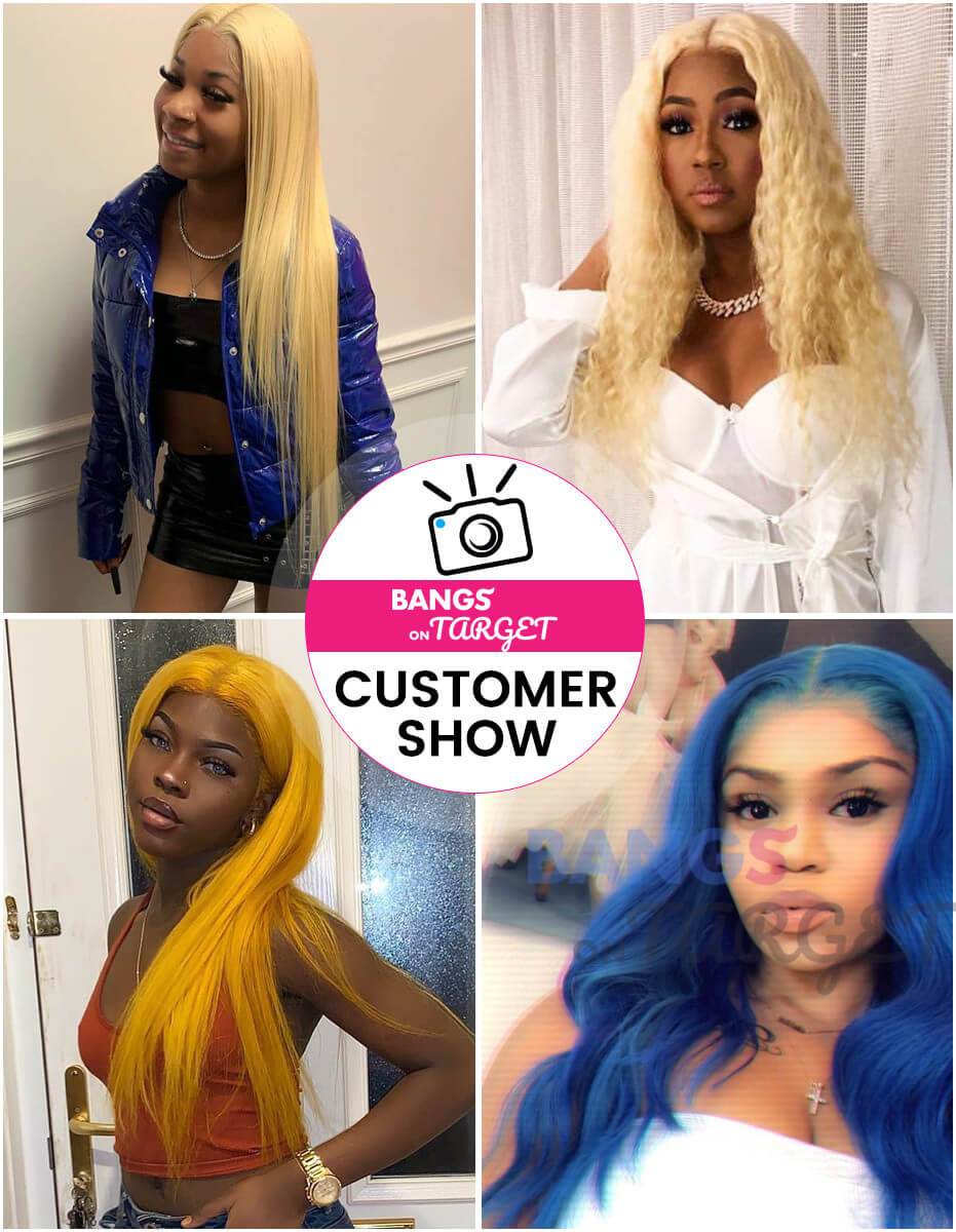 13x6 Malaysian Virgin Hair Lace Front Wig 613 Honey Blonde Color - Bangsontarget