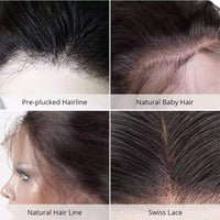 Brazilian Straight Lace Front Wigs Pre Plucked Hairline with Baby Hair 100% Human Hair 13x4 Lace Wigs - Bangsontarget