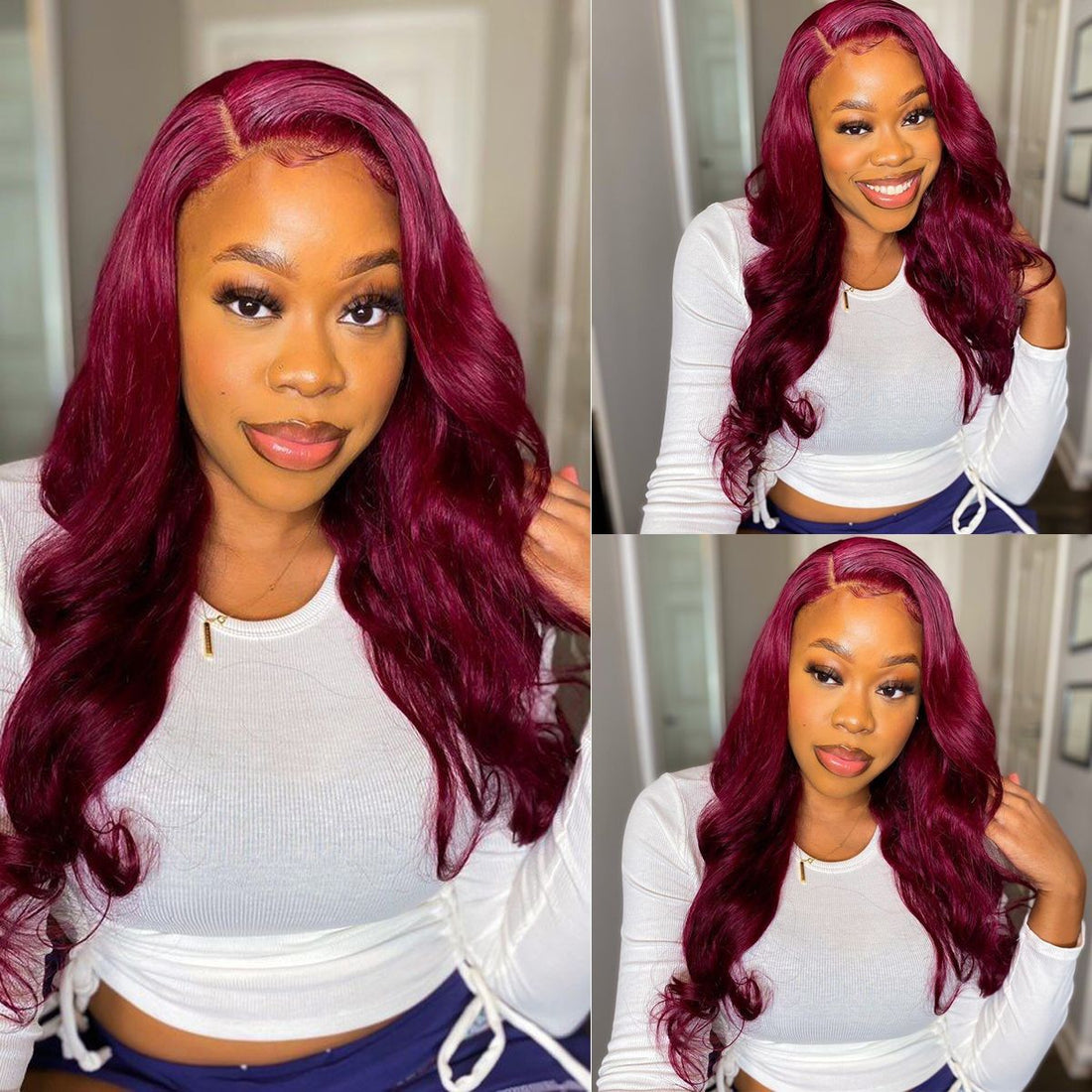 Burgundy 99J Body Wave Wigs 13*4 Brazilian Virgin Human Hair - Bangsontarget