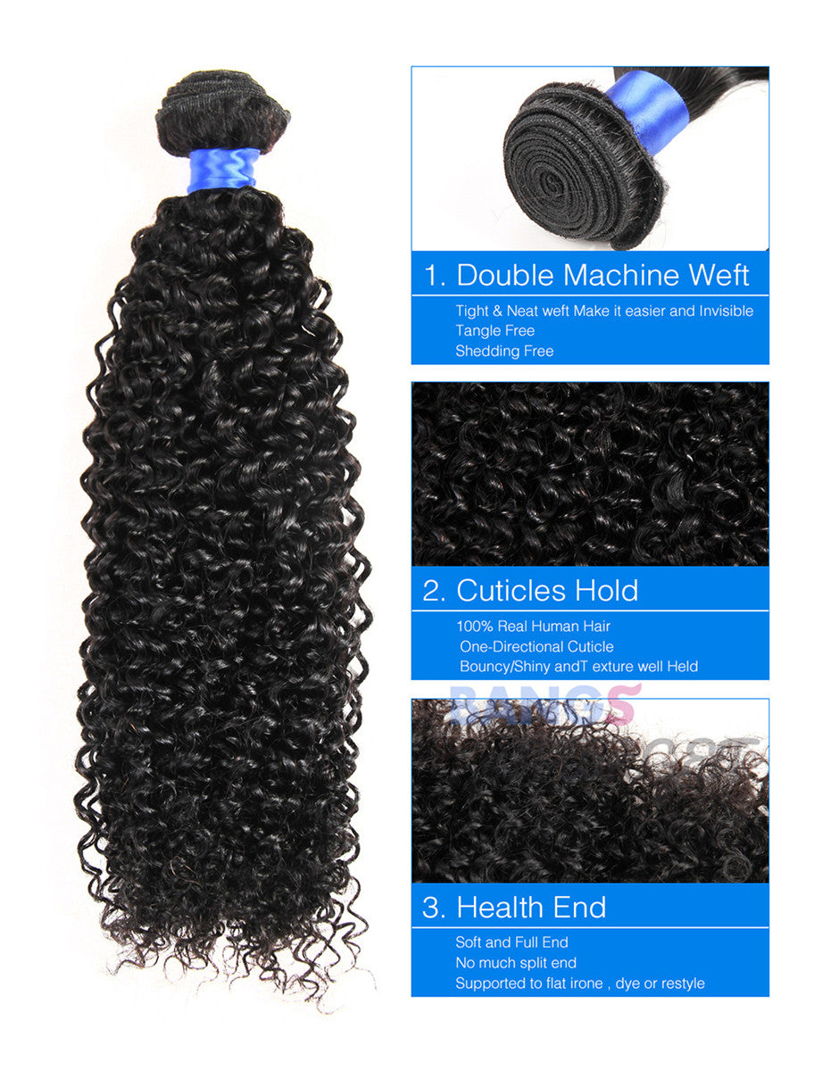 4 Bundles With Frontal-Kinky Curly - Bangsontarget