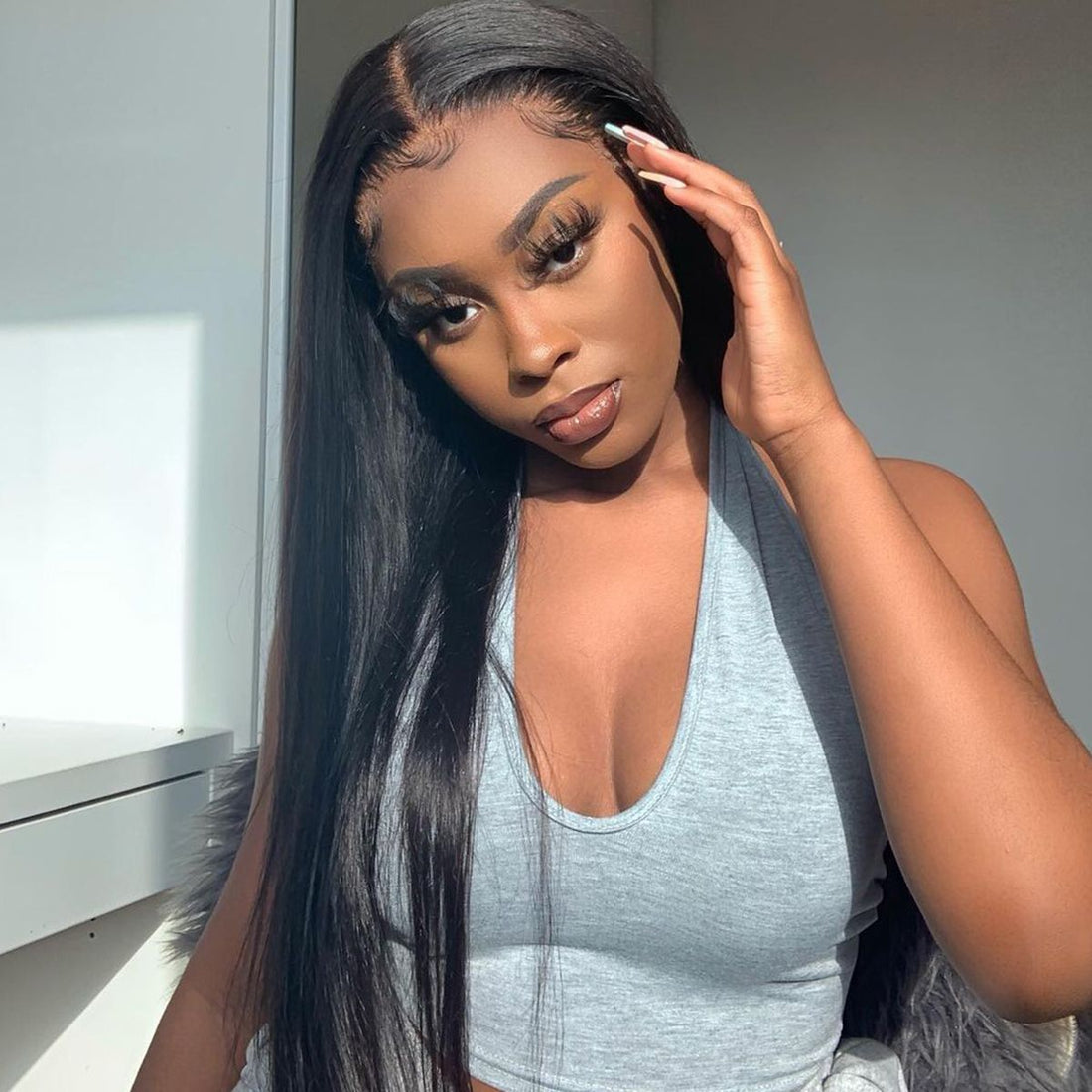 13×4 Lace Front Wigs Straight Hair Human Hair Wigs - Bangsontarget