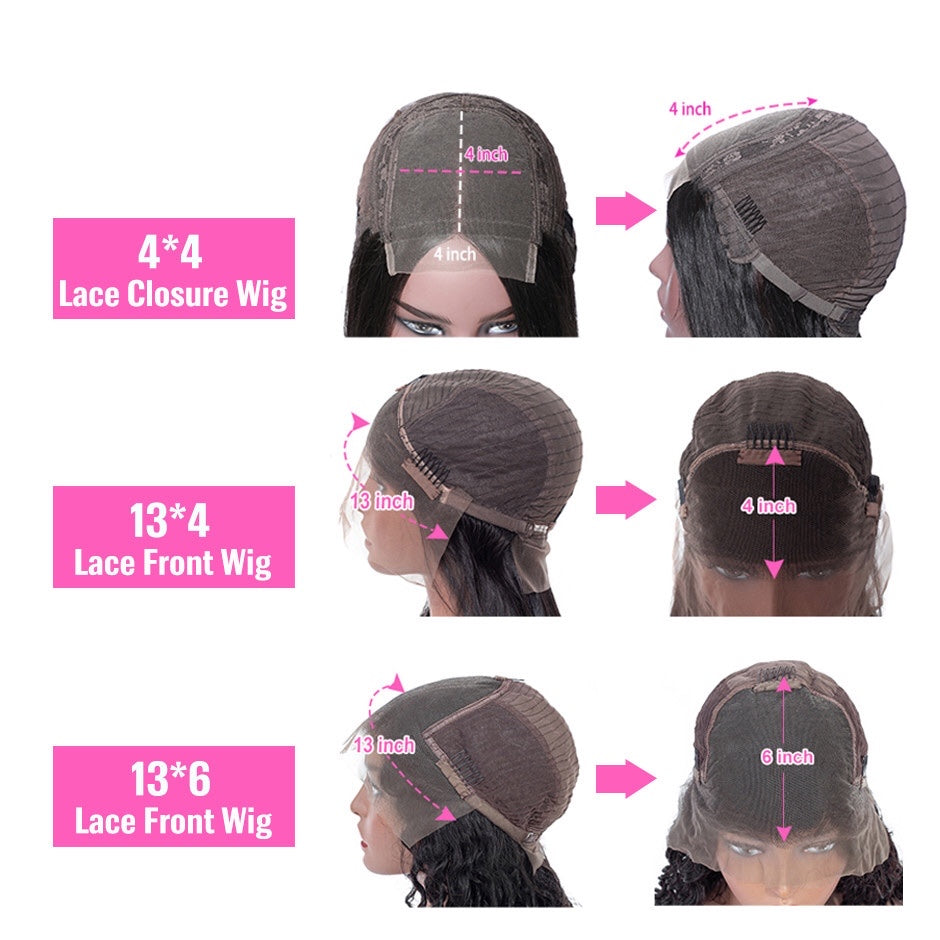Kinky Curly 13x6 Lace Closure Bob Wig - Bangsontarget
